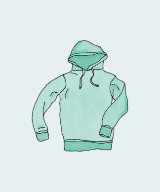green hoodie